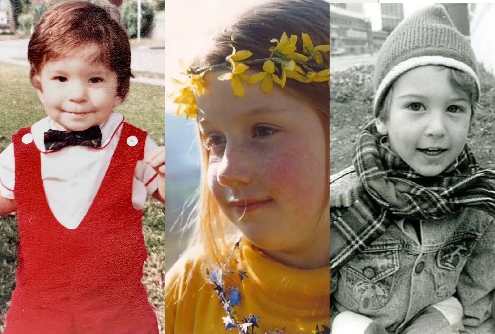 Childhood photos of Heritable's cofounders: Amie Anderson, Patrick Metzger, and Jeremy Shaki